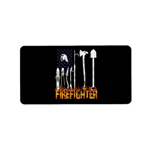 Firefighter Gift | Firefighter Älskare Gift Adressetikett (Framsidan)