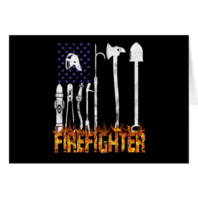 Firefighter Gift | Firefighter Älskare Gift Hälsningskort (Framsidan Horizontal)