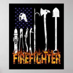 Firefighter Gift   Firefighter Älskare Gift Poster