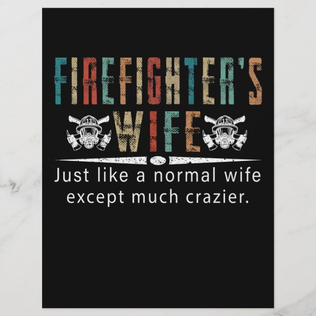 Firefighter Gift | Firefighter Wife Älskare | Brevhuvud (Framsida)