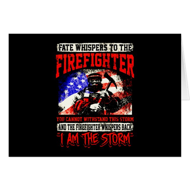Firefighter Gift | Fläckviskare till brandmän Hälsningskort (Framsidan Horizontal)