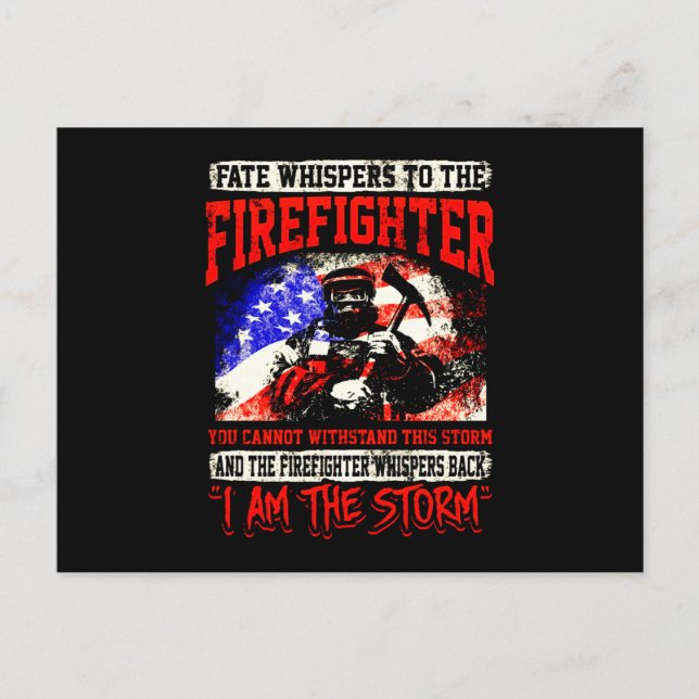 Firefighter Gift | Fläckviskare till brandmän Helg Vykort (Framsida)