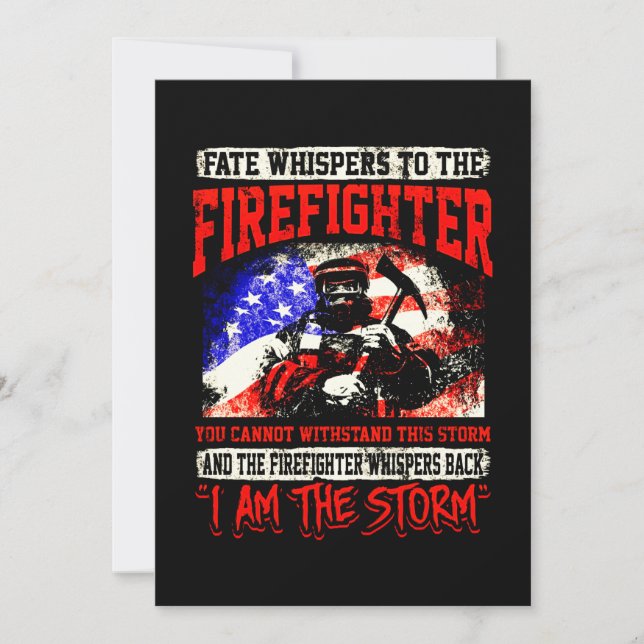 Firefighter Gift | Fläckviskare till brandmän Julkort (Framsida)