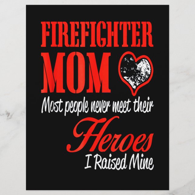 Firefighter Gift | Gåvor från Mamma till brandman Brevhuvud (Framsida)