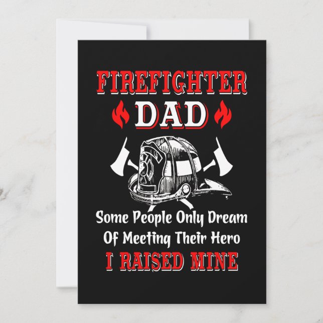 Firefighter Gift | Gåvor från Pappa till brandman Julkort (Framsida)