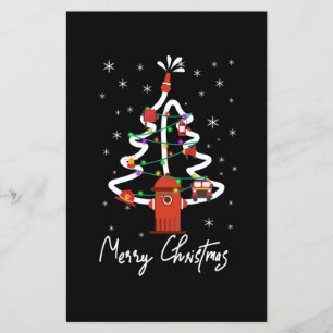 Firefighter Gift God jul Firefighter Flygblad