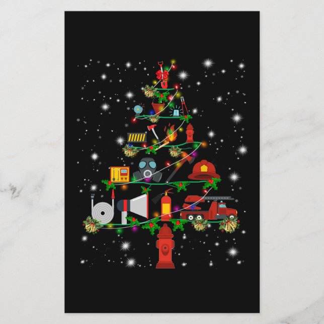 Firefighter Gift | God jul Firefighter Roligt Flygblad (Framsidan)