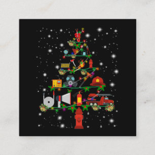 Firefighter Gift God jul Firefighter Roligt Fyrkantigt Visitkort