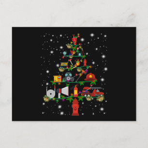 Firefighter Gift   God jul Firefighter Roligt Helg Vykort