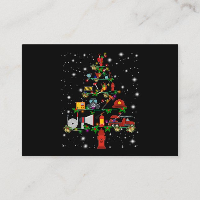 Firefighter Gift | God jul Firefighter Roligt Visitkort (Framsida)