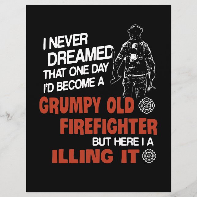 Firefighter Gift | Gumpy Old Firefighter Brevhuvud (Framsida)