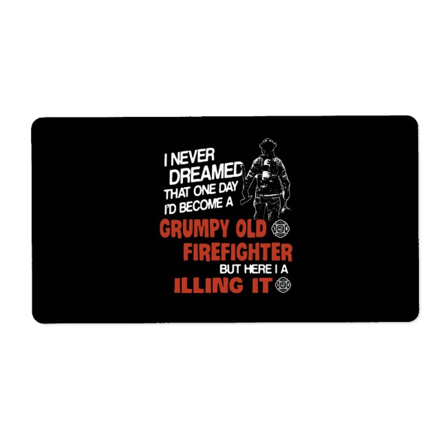 Firefighter Gift | Gumpy Old Firefighter Fraktsedel (Framsidan)