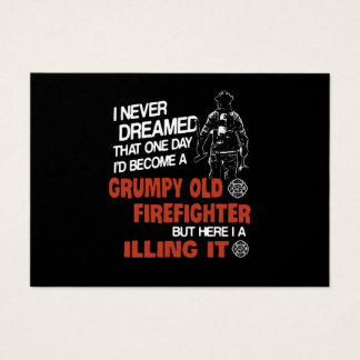 Firefighter Gift | Gumpy Old Firefighter Visitkort
