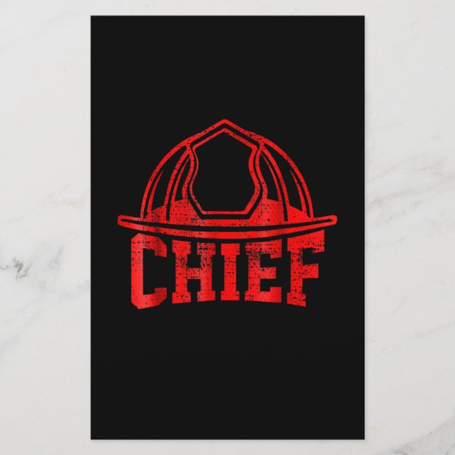 Firefighter Gift | Huvud-brandgator-gåvor Brevpapper (Framsida)