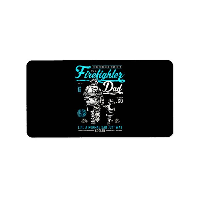 Firefighter Gift | Jag är en brandkår pappa Adressetikett (Framsidan)