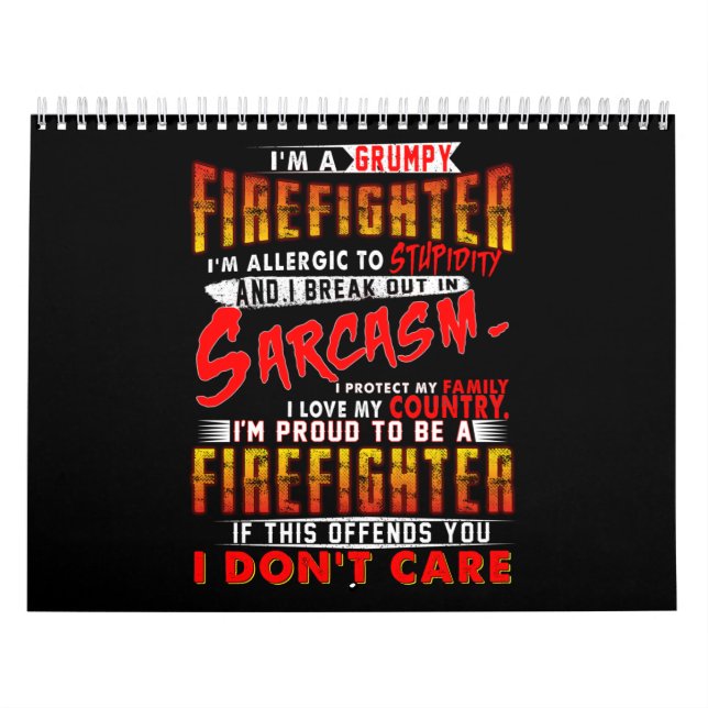Firefighter Gift | Jag är en grumpy Firefighter Kalender (Omslag)