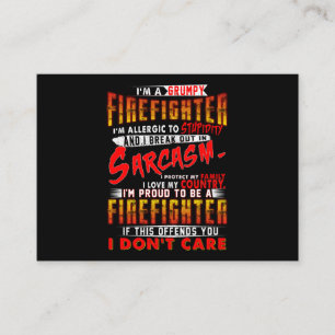Firefighter Gift   Jag är en grumpy Firefighter Visitkort