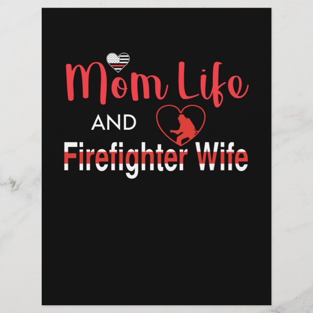 Firefighter Gift | Maka till mamma Life och Firefi Brevhuvud (Framsida)