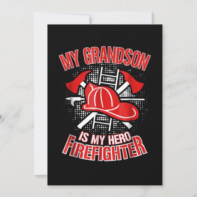 Firefighter Gift | Min morson är min brandman Julkort (Framsida)