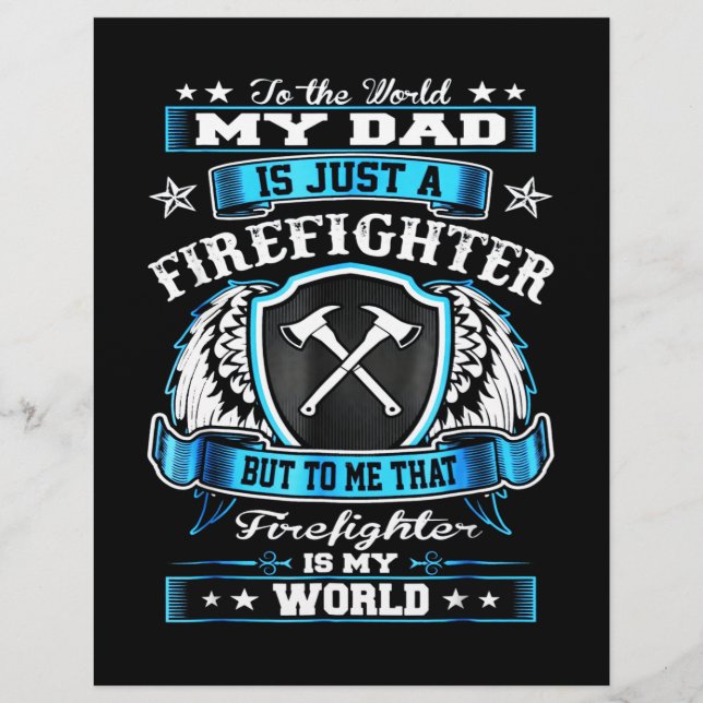 Firefighter Gift | Min pappa är bara en brandman Reklamblad (Framsidan)
