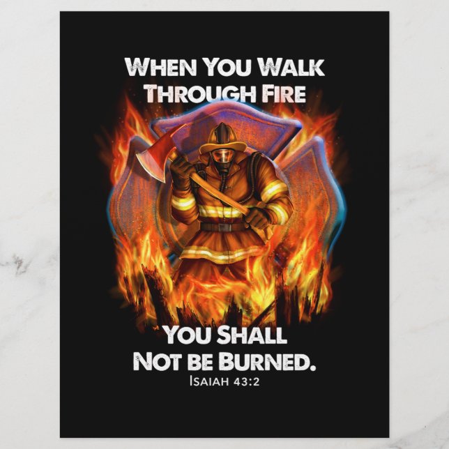 Firefighter Gift | När du går igenom brand Brevhuvud (Framsida)