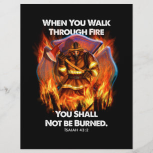 Firefighter Gift När du går igenom brand Reklamblad