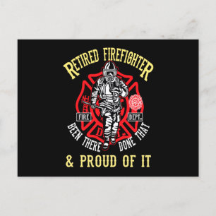 Firefighter Gift Pensionerad brandman och brandk Helg Vykort