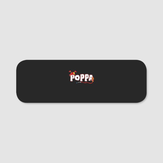 Firefighter Gift | Poppa Firefighter Gifts Namnbricka (Framsida)