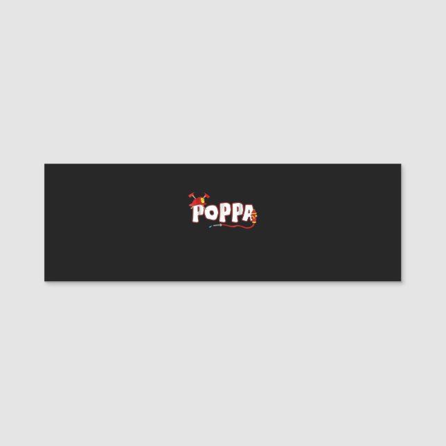 Firefighter Gift | Poppa Firefighter Gifts Namnbricka (Framsida)