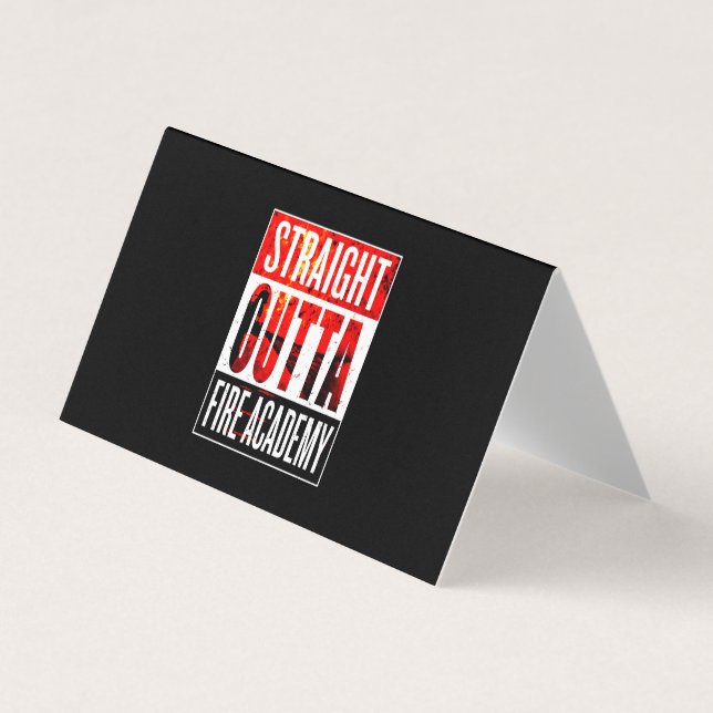 Firefighter Gift | Rak Outta Firefighter Visitkort (Framsida)
