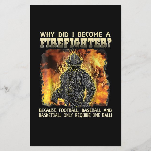 Firefighter Gift | Varför blev jag brandman? Flygblad (Framsidan)