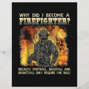 Firefighter Gift Varför blev jag brandman? Reklamblad