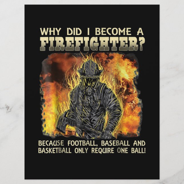 Firefighter Gift | Varför blev jag brandman? Reklamblad (Framsidan)