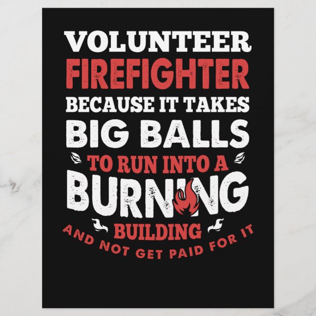 Firefighter Gift | Volunteer Firefighter Brevhuvud (Framsida)