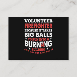 Firefighter Gift Volunteer Firefighter Visitkort
