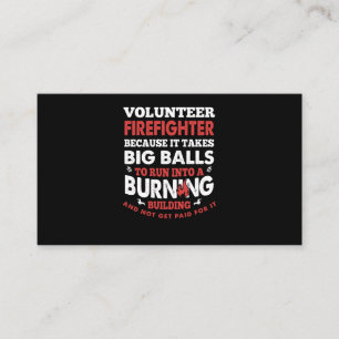 Firefighter Gift Volunteer Firefighter Visitkort