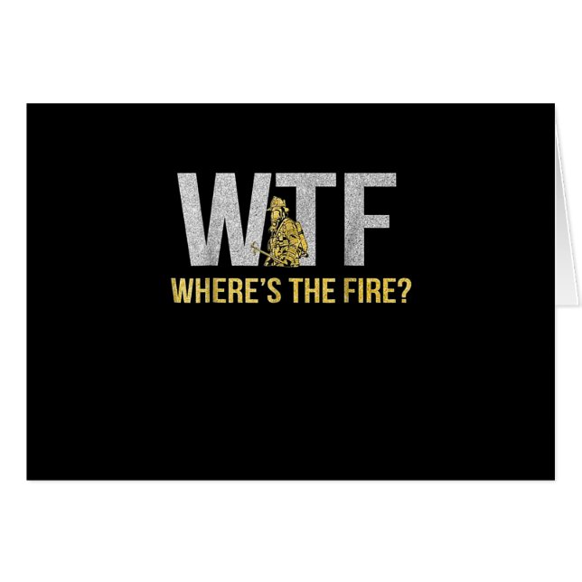 Firefighter Gift | WTF:s brandsläckare Hälsningskort (Framsidan Horizontal)