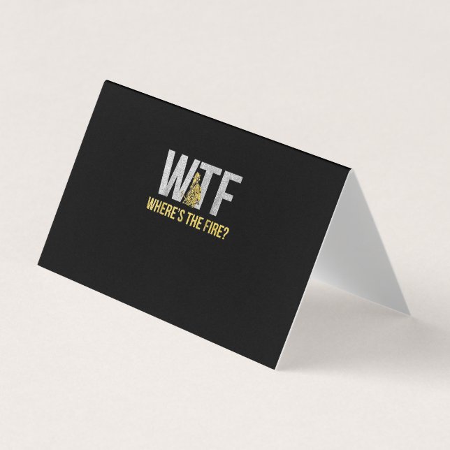 Firefighter Gift | WTF:s brandsläckare Visitkort (Framsida)