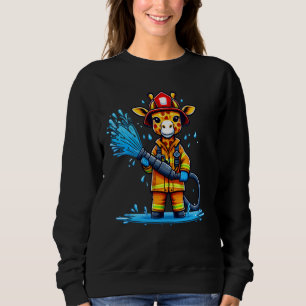 Firefighter Giraffe Fireman Animal Lover Giraffe T Shirt