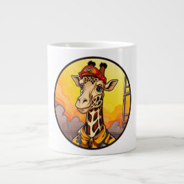Firefighter giraffe jumbo mugg