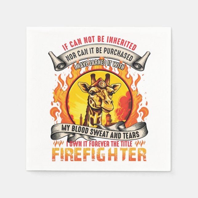 Firefighter Giraffe Pappersservett (Framsidan)