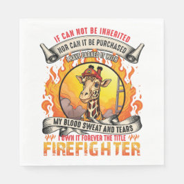 Firefighter Giraffe Pappersservett