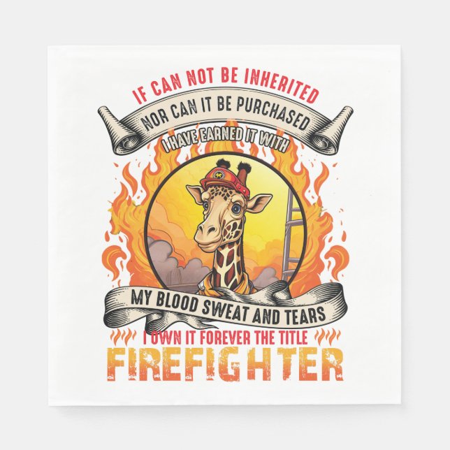 Firefighter Giraffe Pappersservett (Framsidan)
