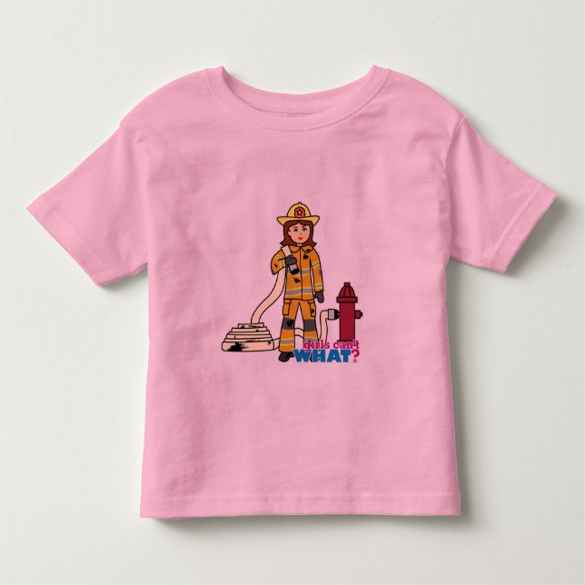 Firefighter Girl Tee Shirt (Framsida)
