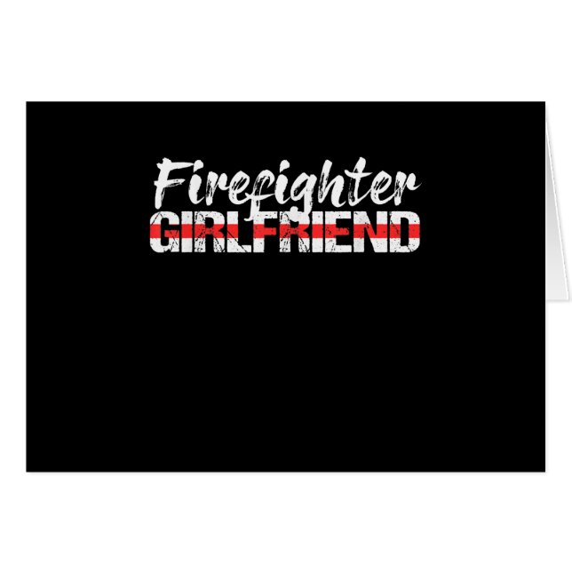 Firefighter Girlkompis Thin Red Line FireKvant Hälsningskort (Framsidan Horizontal)