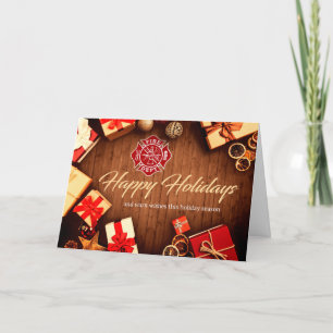Firefighter Glad helg Card