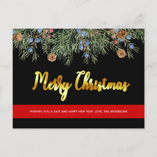 Firefighter God jul Thin Red Line Helg Vykort