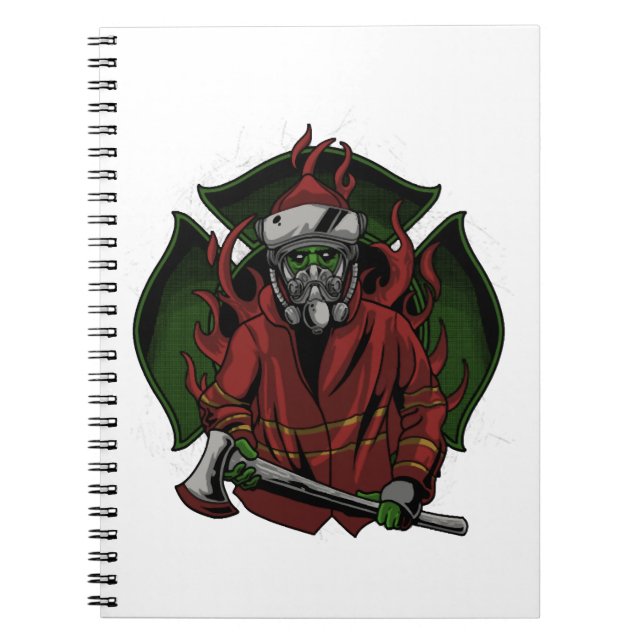 Firefighter Halloween Costume Anteckningsbok (Framsidan)