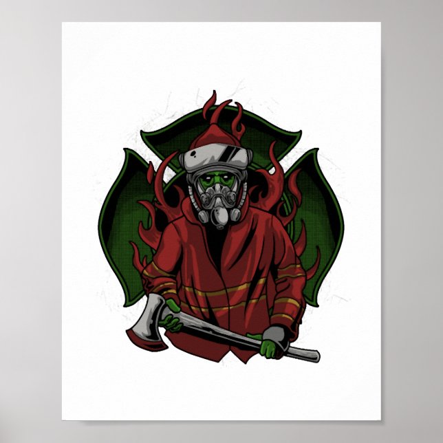 Firefighter Halloween Costume Poster (Framsidan)