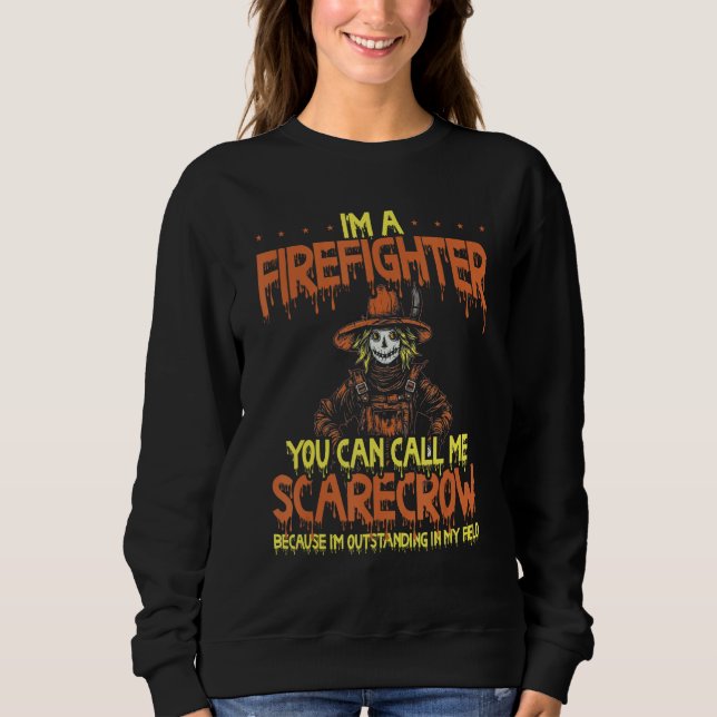 Firefighter Halloween Fireman Halloween Party Fire T Shirt (Framsida)